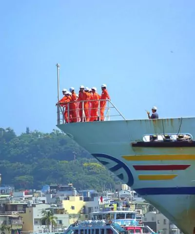 crew members in forward